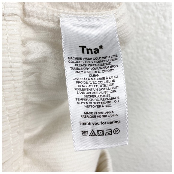 Aritzia Tna Carlaw White‎ Corduroy Pants Size Medium - Picture 8 of 9